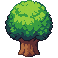 stubbier round tree, cozy farm